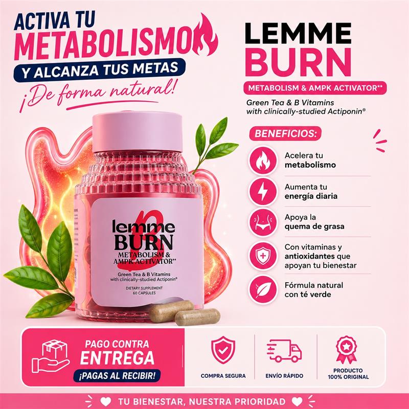 LEMME BURN - 60 CAPSULAS QUEMADORAS DE GRASA